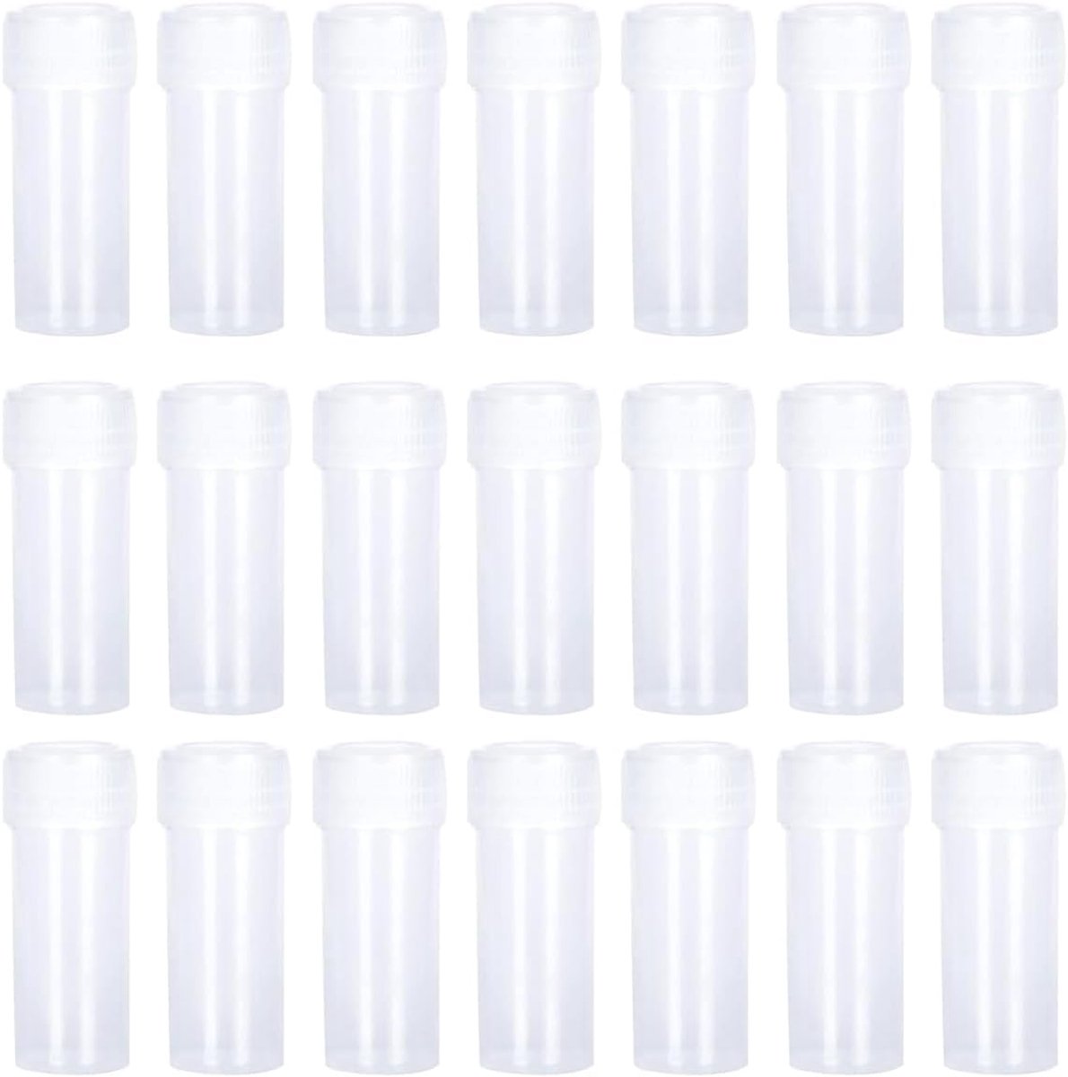 Plastic testbuisjes 5ml - 25 stuks - Duurzaam en transparant - Ideaal voor opslag van monsters - SnelShoppen