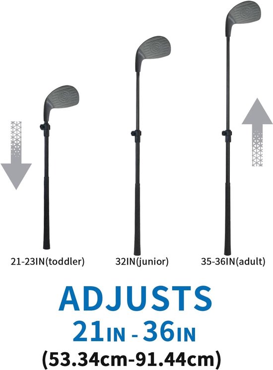 SnelShoppen - Backyard Golf Bucket Clubs met Verstelbare Schacht en Grote Clubkop voor Buiten Golfspellen - Ideaal voor Kinderen en Volwassenen - 53-9 van Snelshoppen — afbeelding 5