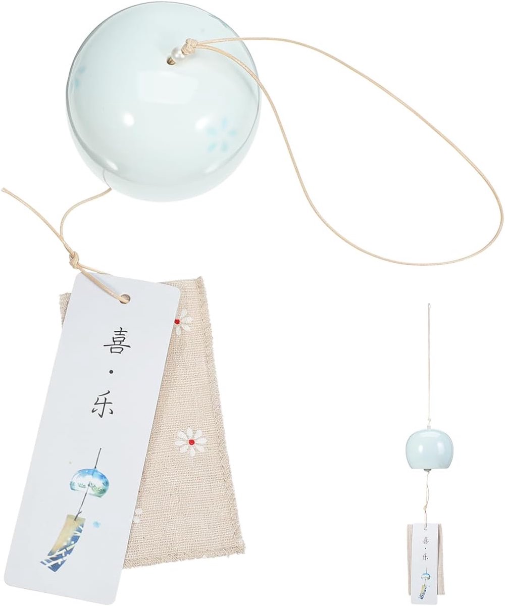 SnelShoppen - Japanse Windgong Keramisch Decoratieve Windgong voor Ophangen in Tuin, Kantoor, Thuis, Restaurant, 43 x 73 x 60 mm, 1 Stuk