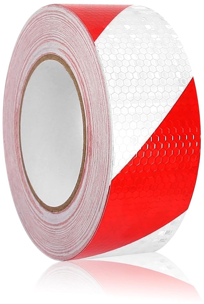 Reflecterende tape 25 m x 5 cm - Zelfklevend PVC - Hoge intensiteit - Verhoogt zichtbaarheid op donkere wegen - ShopVlot