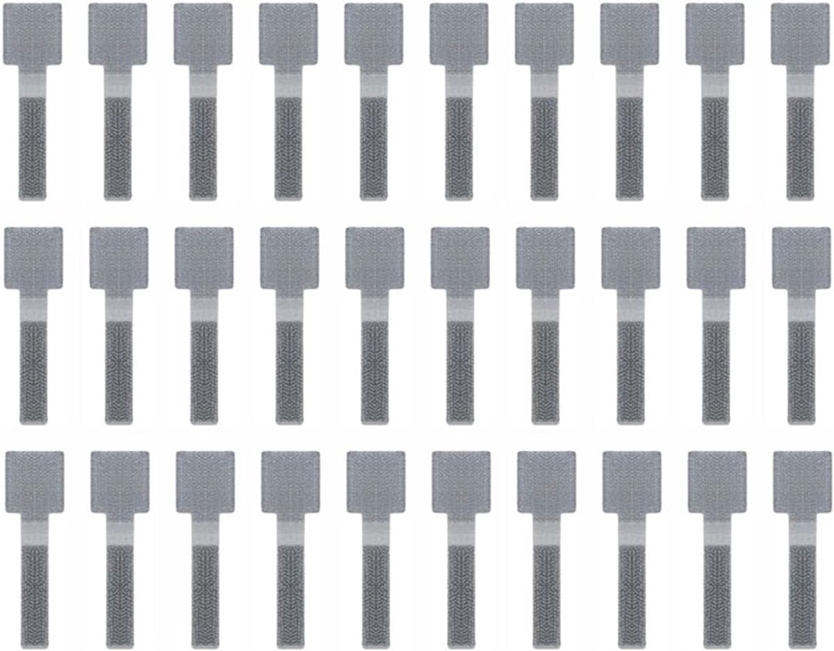 SnelShoppen - 30 Stuks Kabelbeheer Onder Bureau, Grijze Zelfklevende Kabelclips, Sticky-Back Haak en Lussysteem Kabelbinders, Draadorganizer voor TV P