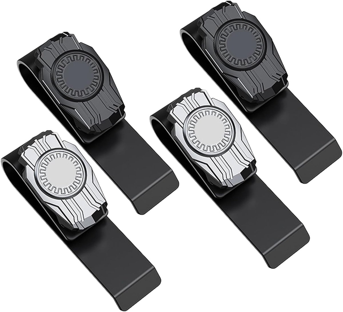 SnelShoppen - Pack van 4 Zonnebril Houder voor Zonnescherm, Universele Minimalistische Zonnebril Houder Auto, Handbediende Draagbare Brilhouder Zonnes