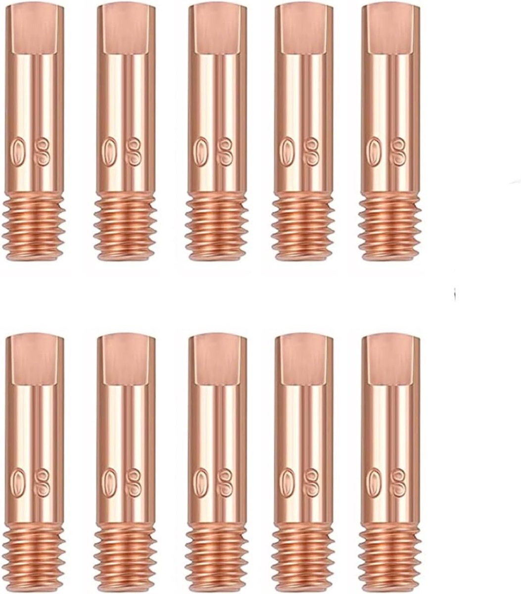 10pcs MB15 15AK Flow Nozzles Sweat Contact Point 0.8mm M6 x 24mm Copper Flow Sprayer Contact Points Welding Points for - ShopVlot