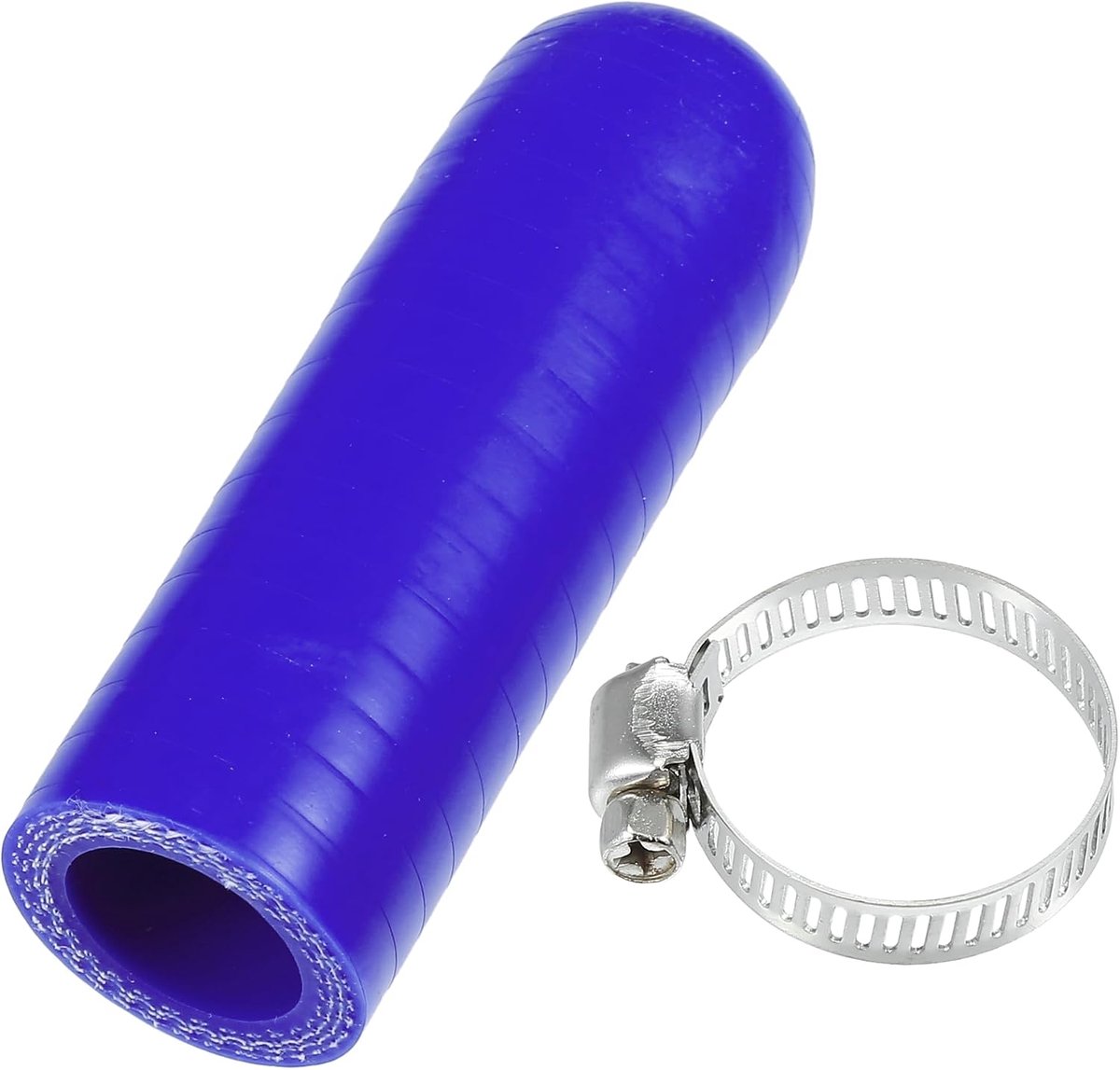 1 Set 18mm, 0.71 Inch ID, Universal Silicone Suction Hose, Stop End with Clamp for Car, Blue - ShopVlot