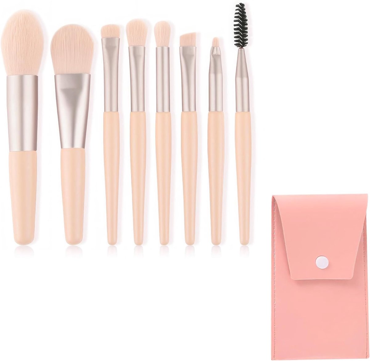 Make-up kwasten set 8 stuks - synthetische vezels - zacht en huidvriendelijk - ideaal voor beginners - ShopVlot