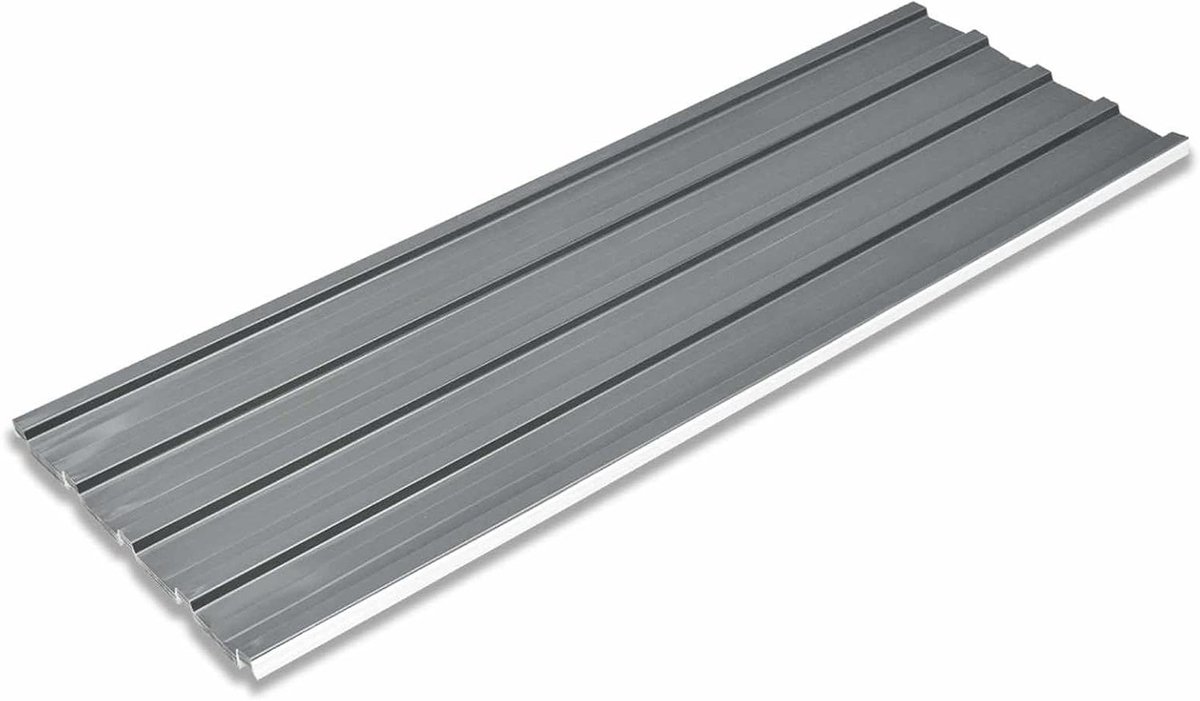 Dakplaten Golfplaat - Golfplaat Trapeze - Schuur Overdekken - Verzinkt Staal - 129 x 45 cm - Grijs