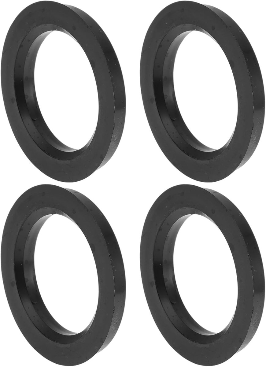 Wielnaaf adapterringen 79.6mm tot 56.1mm - zwart polycarbonaat - schokabsorberend - universele pasvorm - Luxento