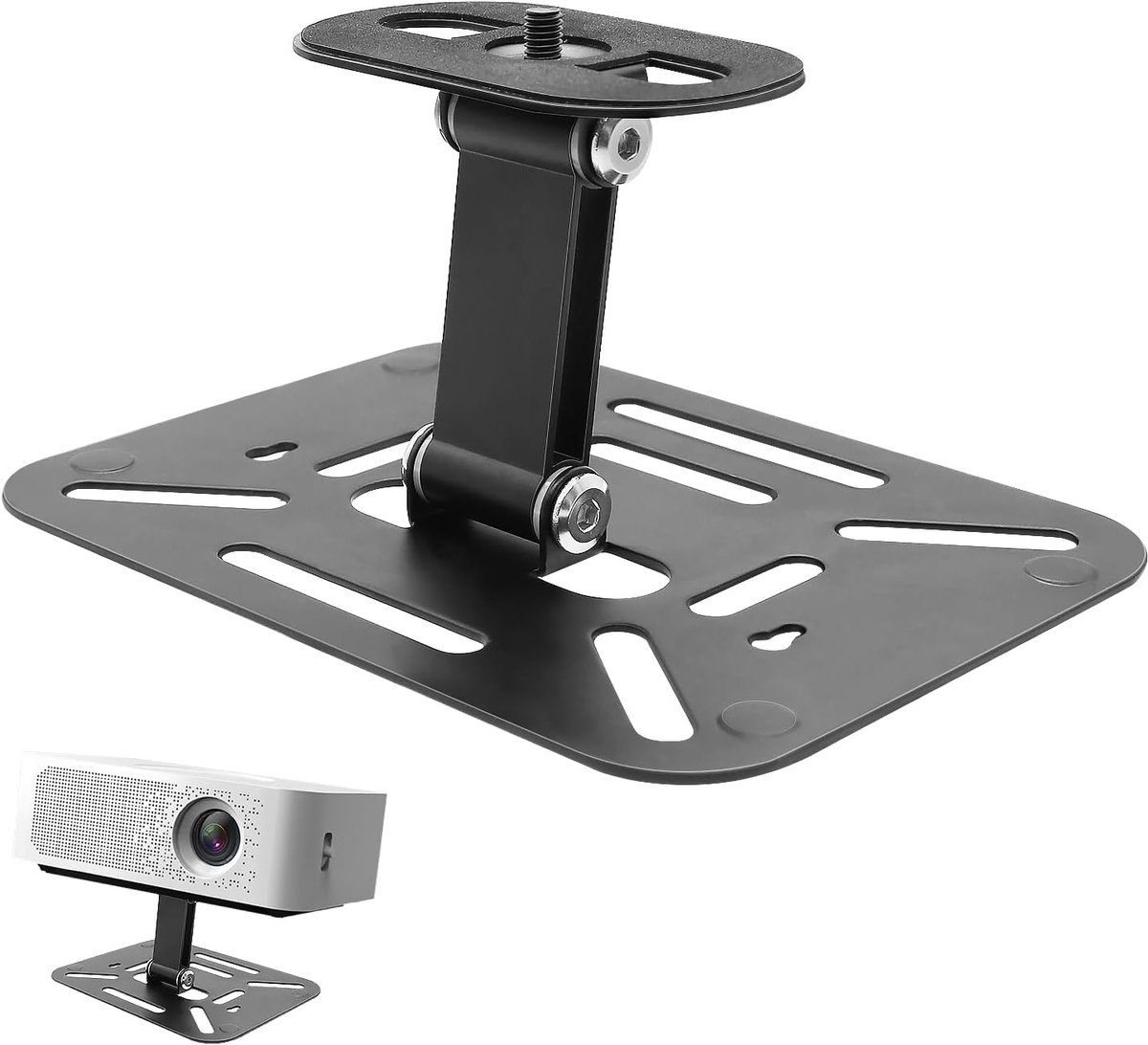 SnelShoppen - Mini Desktop Projector Houder Multi-Functionele Projector Steun met 1/4 Inch Schroefinterface, Geschikt voor Slaapkamer, Woonkamer, Conf