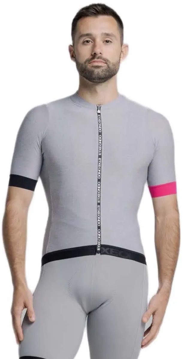 Etxeondo Baso Korte Mouw Wielertrui Grijs L Man