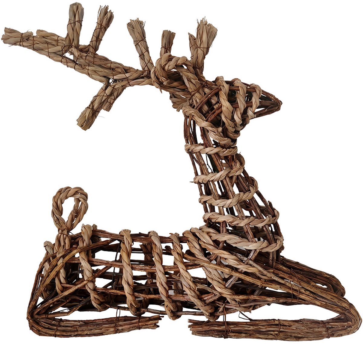 Clayre & Eef Decoratie Hert Bruin Rotan