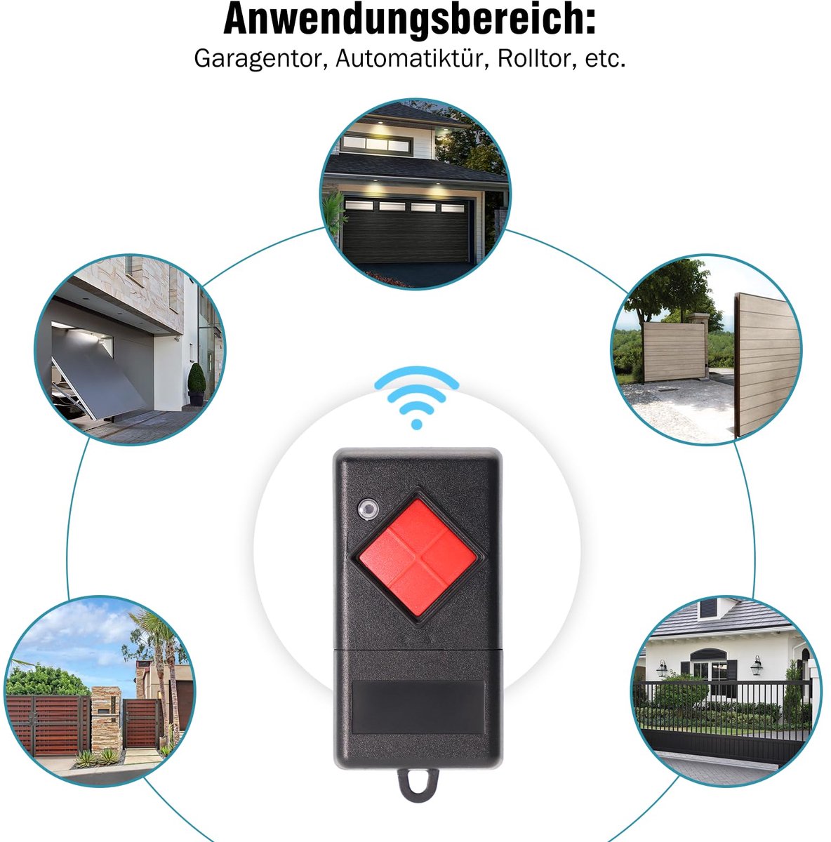 SnelShoppen - MaHS40-01 Garagedeuropener Set van 2 Stuks Afstandsbediening voor Garagedeuren, Compatibel met Dicket MAHS40-01 en MAHS40-04, 40,685MHz,