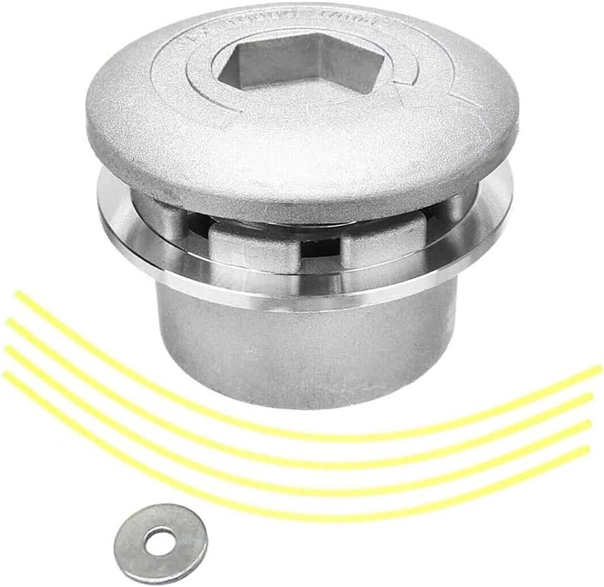 Grastrimmerkop - Trimmerkop Gazonmaaier - Gazon Onderhouden - Universele Aluminium Kop - 72 x 44.5 mm - Zilver