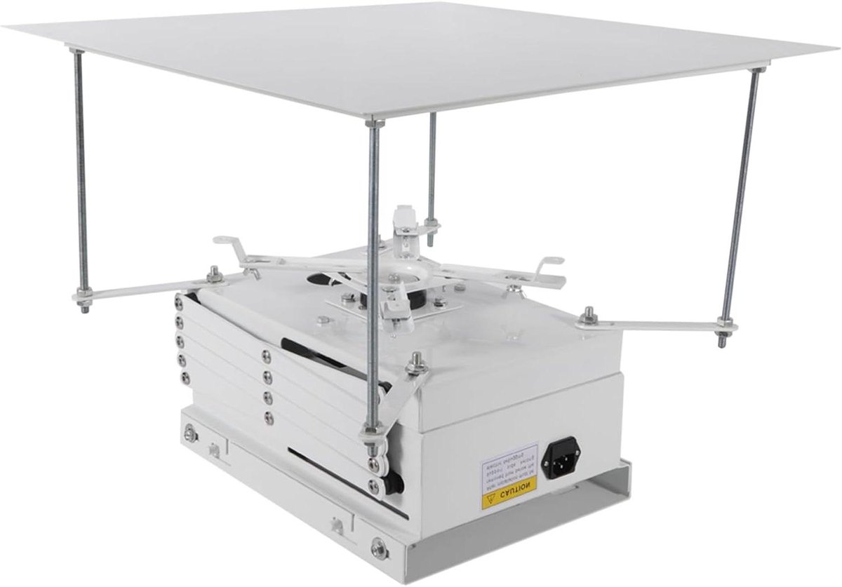 Projector Plafondhouder - Projectorhanger Wandmontage - Thuisbioscoop Inrichten - Afstandsbediening Instelbaar - 1 meter Hefweg - Wit