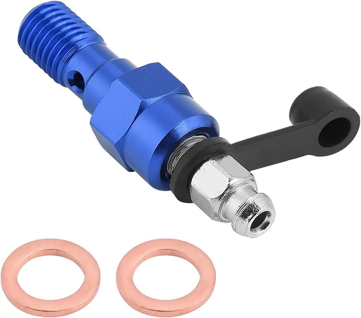 Ontluchtingsschroef Remklauw - Ontluchtingsnippel Remmen - Remmen Ontluchten - Aluminium Geanodiseerd - M10x1.25mm - Blauw