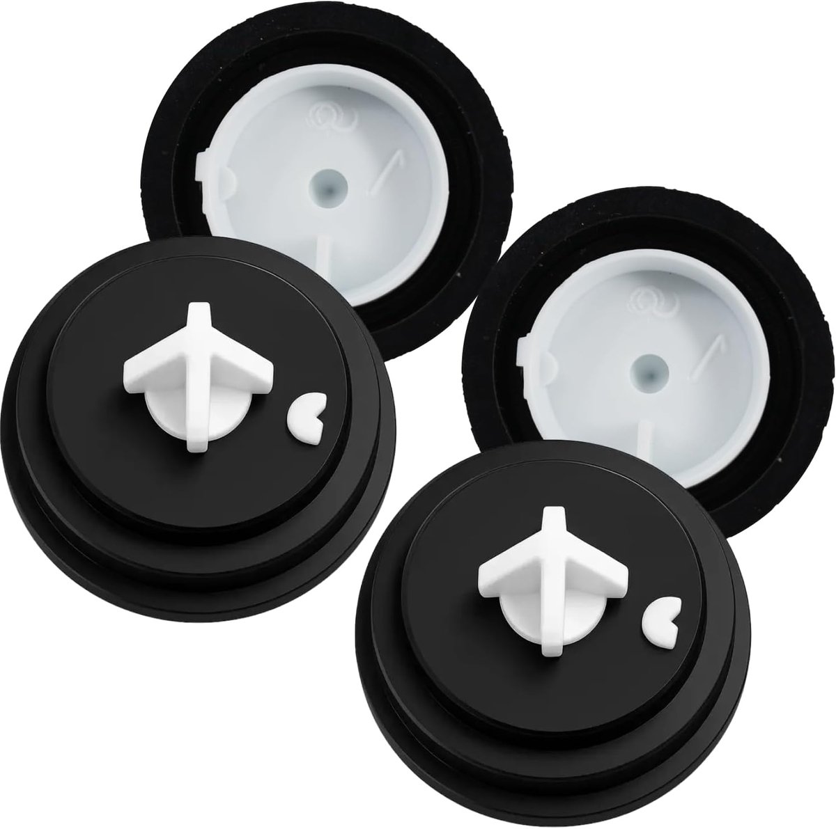 SnelShoppen - 4 Stuks Toilet Spoel Seal, Perfecte Spoelmembraan, Snelle Reparatie van Waterafvoer, Membraneklep, Geschikt voor Toilettanks, Duurzaam e