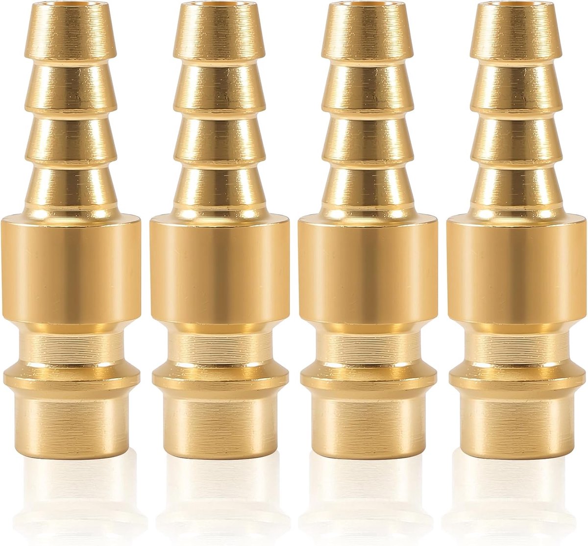 SnelShoppen - 4 stuks Gecomprimeerde Lucht Koppeling, Nominale Diameter 7.2mm, Messing Gecomprimeerde Lucht Stekker, Snelle Koppeling voor Compressed