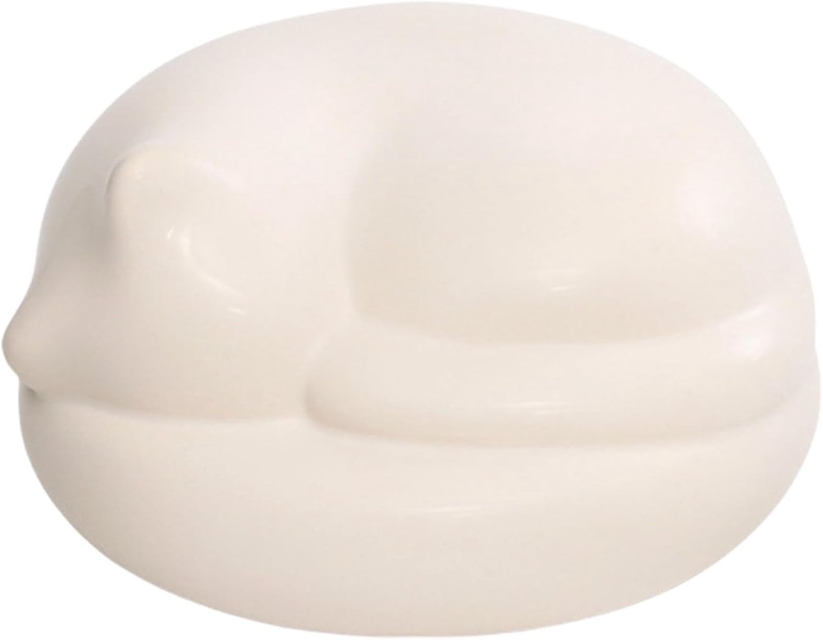 SnelShoppen - Persoonlijke Huisdier Crematie Urn - Geschikt voor Katten en Honden - Keramische Ascontainer met Slapende Huisdier Design - Herinnerings