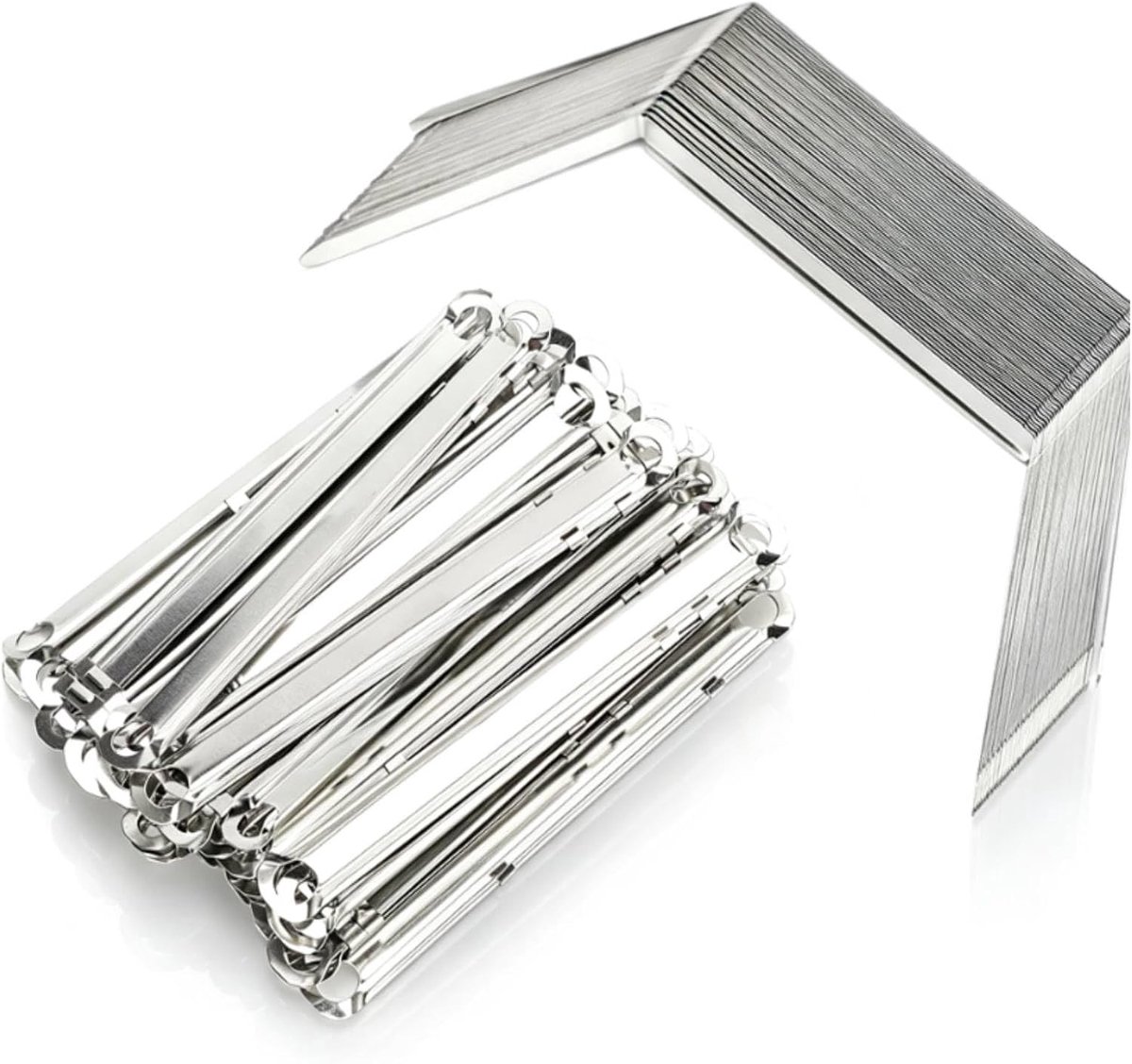 SnelShoppen - 50 Stuks Prong Paper Fasteners - 350 Bladcapaciteit - 80mm Gatafstand - Paperclips voor Documenten - Ordners en Mappen Accessoires voor