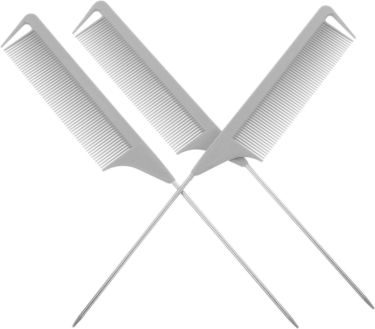 Rattenstaart Kammen - Puntkam Haarstyling - Haar Verdelen Kleuren - Koolstofvezel Materiaal - 23.6 cm Lengte - Wit