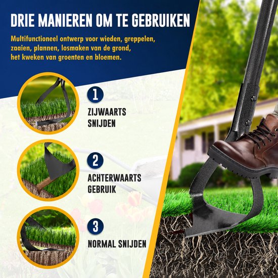 Arvioo - Trekduwschoffel - V-vormige wiedschoffel - tuingereedschap - verstelbare steel — afbeelding 3