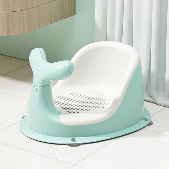 Baby Badzitje - Peuter Zitje - Veilig Baden - Antislip Onderkant - 37 x 20 x 37 cm - Lichtblauw — afbeelding 2