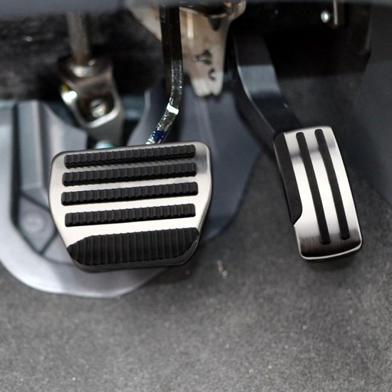 Auto Pedaalhoezen - Pedaalbeschermers Auto - Verbeterde Grip - Antislip Ontwerp - Set van 2 - Zilver — afbeelding 2