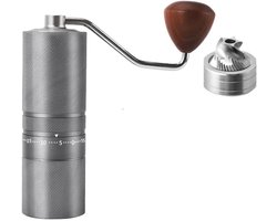 Handmatige Koffiemolen - Koffiebonenmaler Molen - Verse Koffie Zetten - Instelbare Maalgraad - 20-23g Capaciteit - Zilver