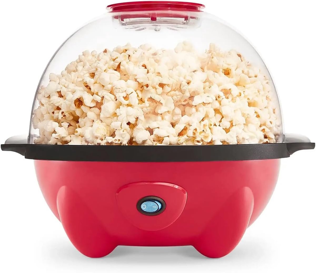 Popcornmachine Elektrisch - Roerpopcornmaker Serveerschaal - Films Kijken - Maakt 18 Kopjes - 45 QT - Rood