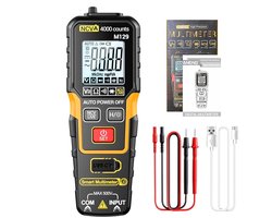 Digitale Multimeter - Stroomtester Tester - Elektriciteit Meten - Intelligente Auto-ranging - 4000 Counts - Geel