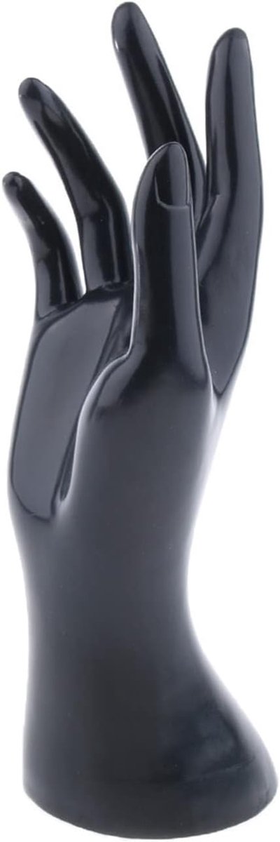 Sieradenstandaard Hand - Display Houder - Sieraden Presenteren - Stabiele Basis - 21.5 cm Hoog - Zwart