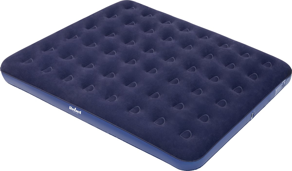 Rebel Active - Luchtbed - 203x152x22 cm - Ergonomisch - Duurzaam Welur