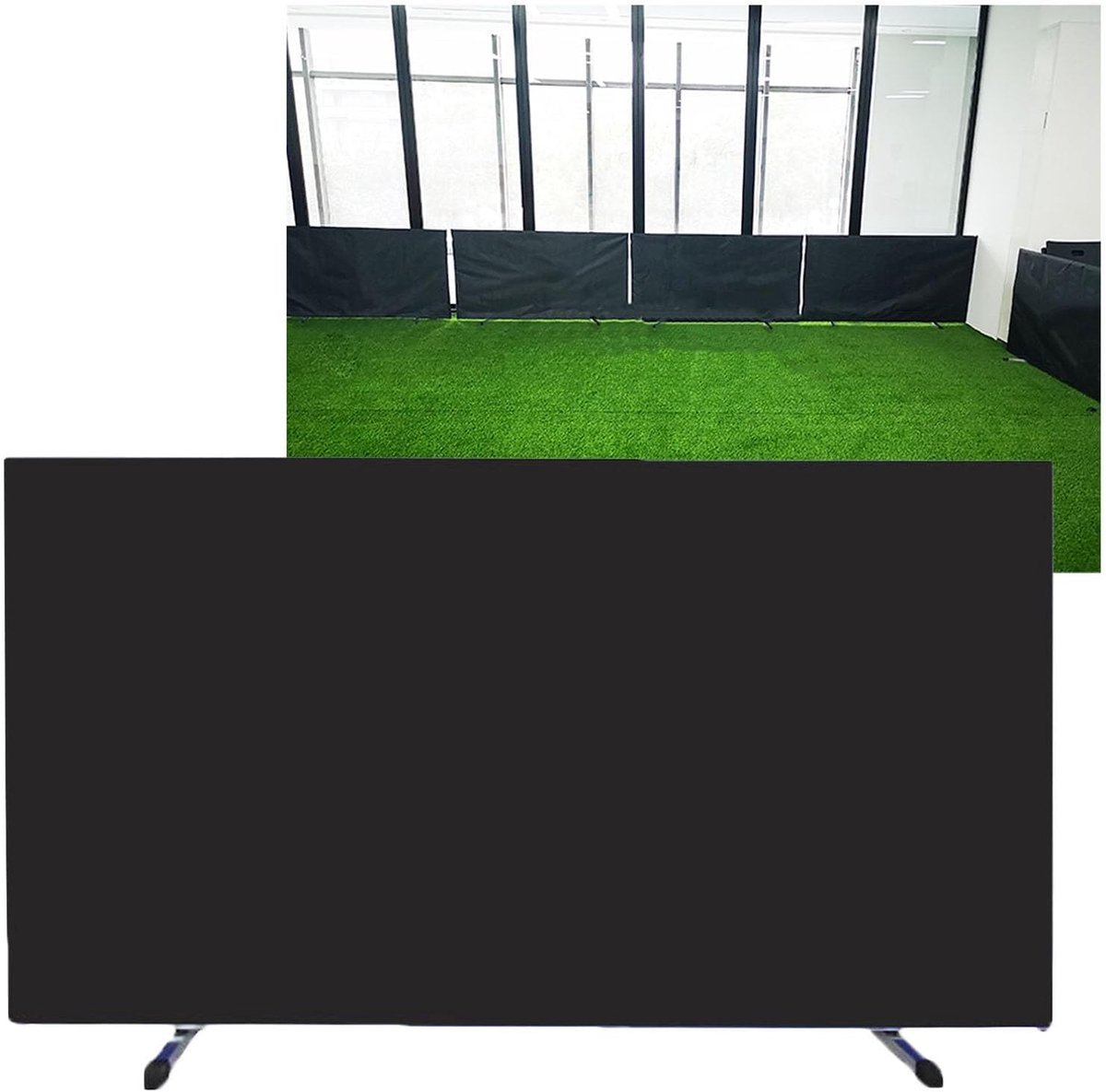 Tafeltennishek - Tafeltennis omheining - Sport afbakenen - Aansluitbaar en opvouwbaar - 140 x 75 cm - Zwart
