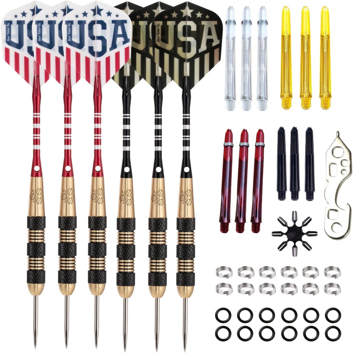 Stalen Tip Darts Set - Professionele Darts - Precisie Werpen - Aanpasbare Configuratie - 22g - Niet gespecificeerd