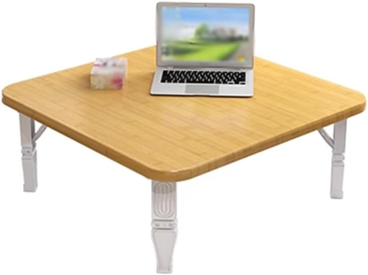 Opvouwbare Salontafel - Kleine Studietafel - Eten en Werken - Ruimtebesparend Ontwerp - 60x30cm - Naturel