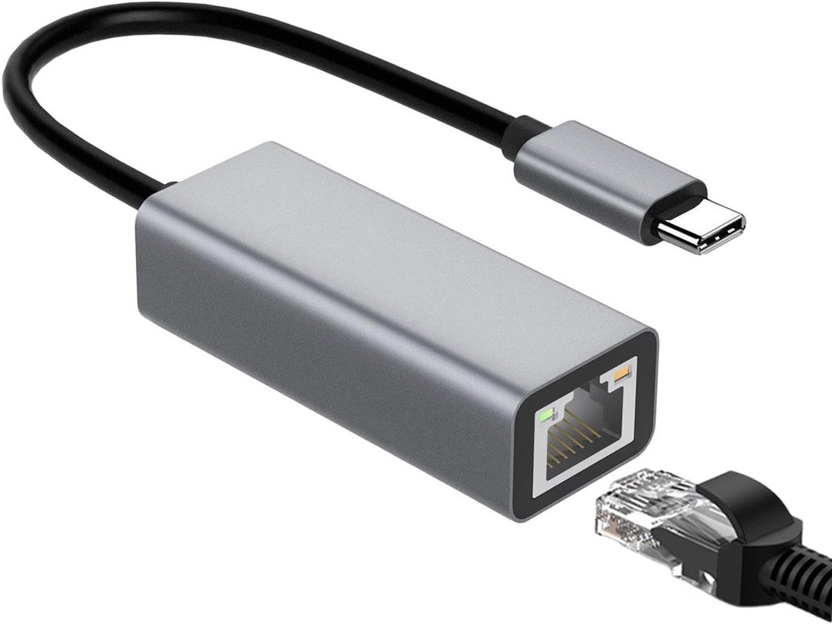 Netwerk Adapter - Ethernet Converter - Stabiele Internet Verbinding - Plug and Play - 100Mbps Snelheid - Grijs