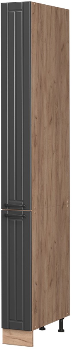 Vicco Apotheekkast Fame-Line, Donkergrijs/Goudkleurig Eiken, 20 cm