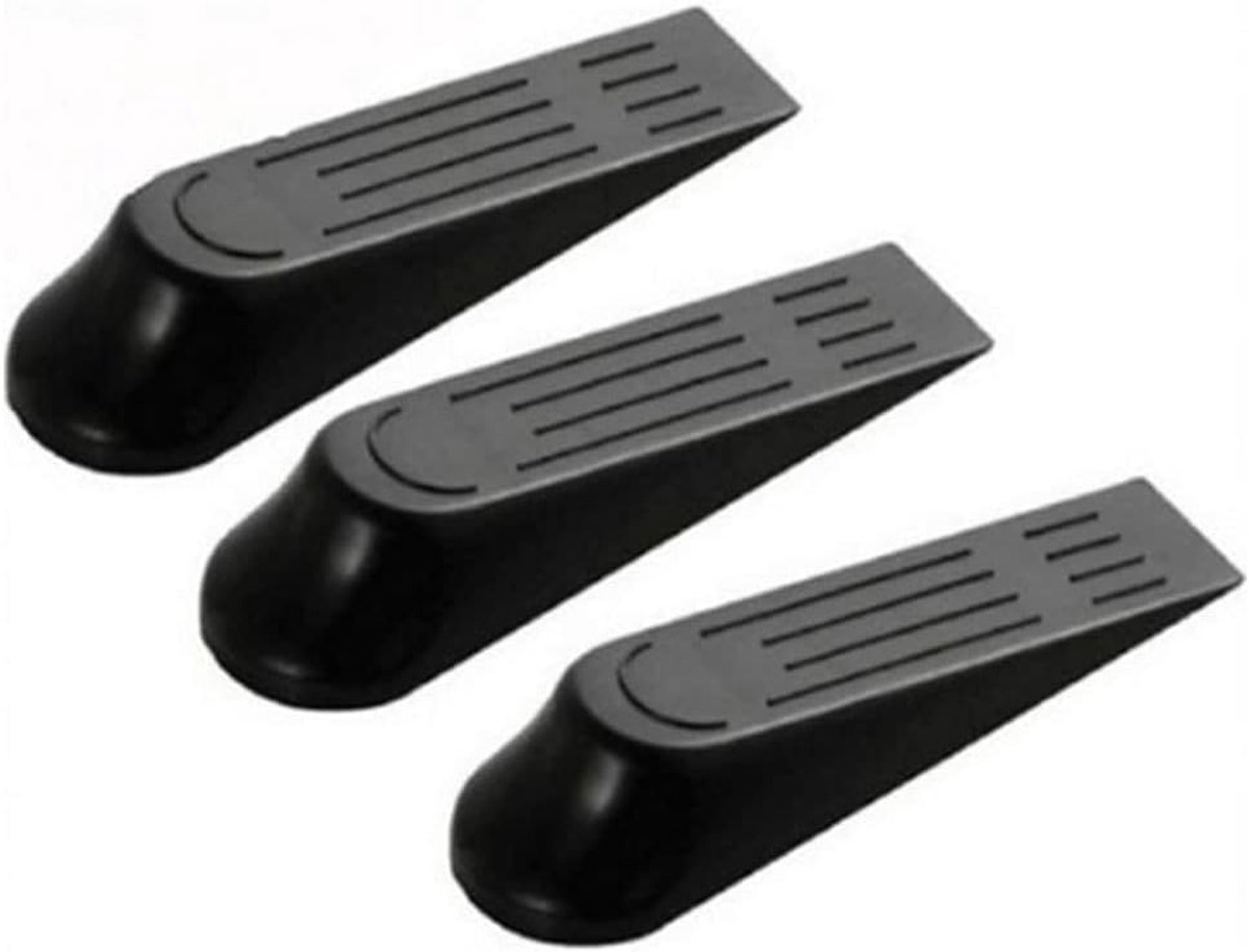 Deurstops - Deurwiggen - Vloerbescherming - Niet-slip ontwerp - 2 stuks - Zwart
