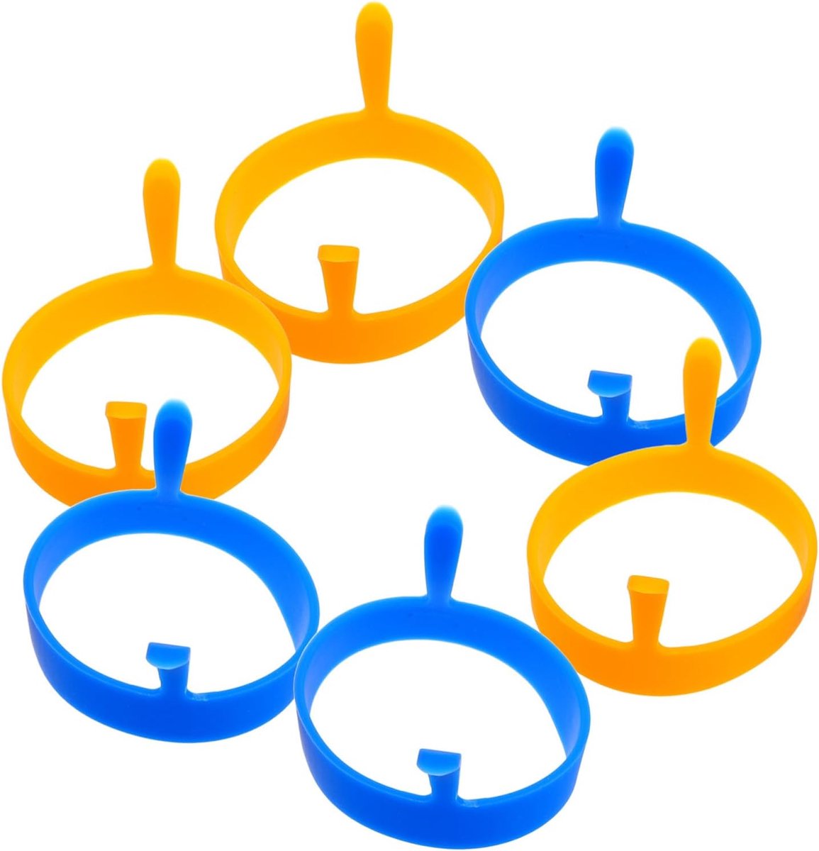 Eierringen Set - Omeletvorms - Ontbijt Maken - Non-stick Silicone - 8.5 cm - Diverse Kleuren