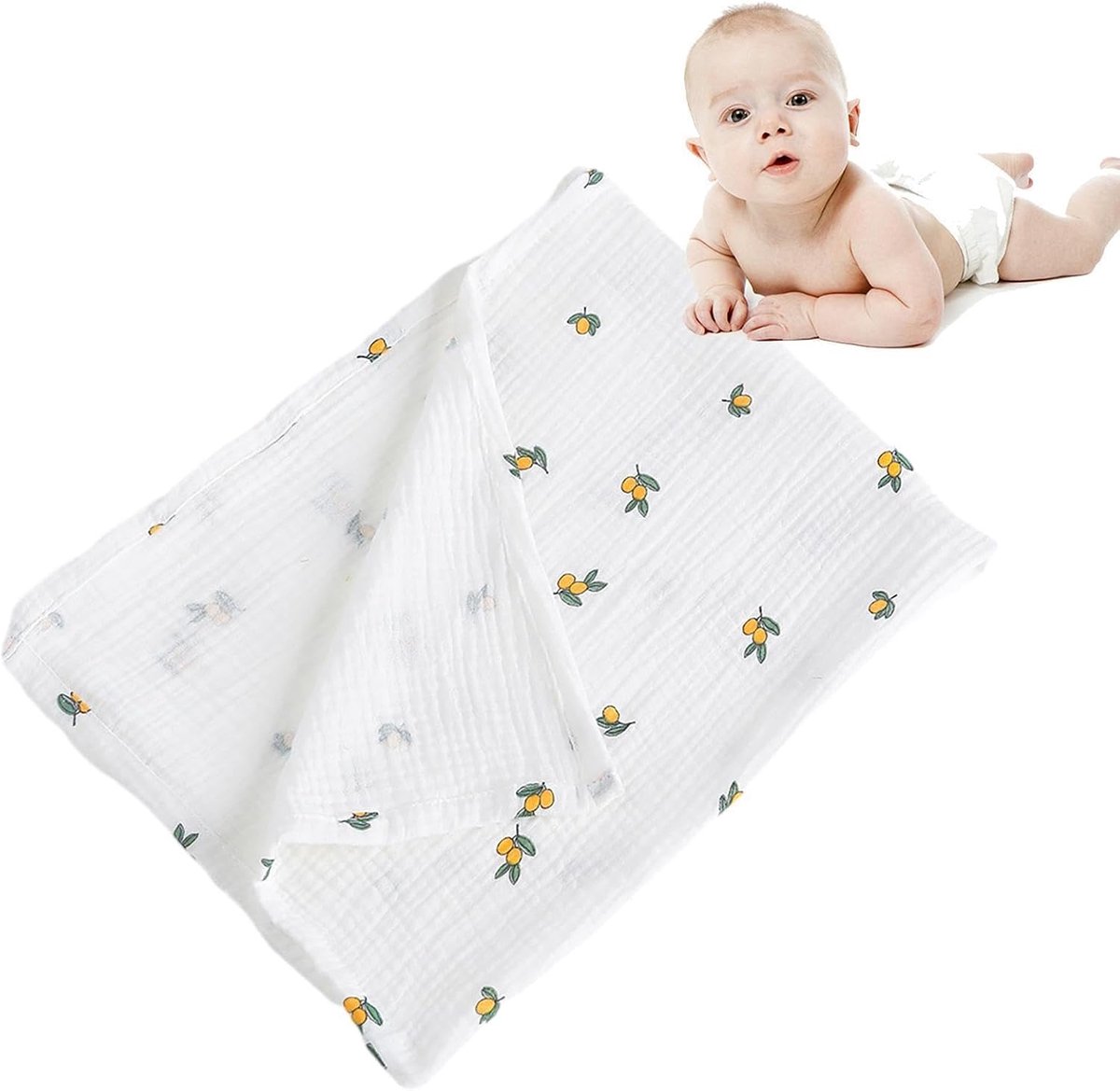 Mousseline Deken - Zomerdeken Wikkeldoek - Baby Verzorgen - Ademend Katoen - 80 x 65 cm - D