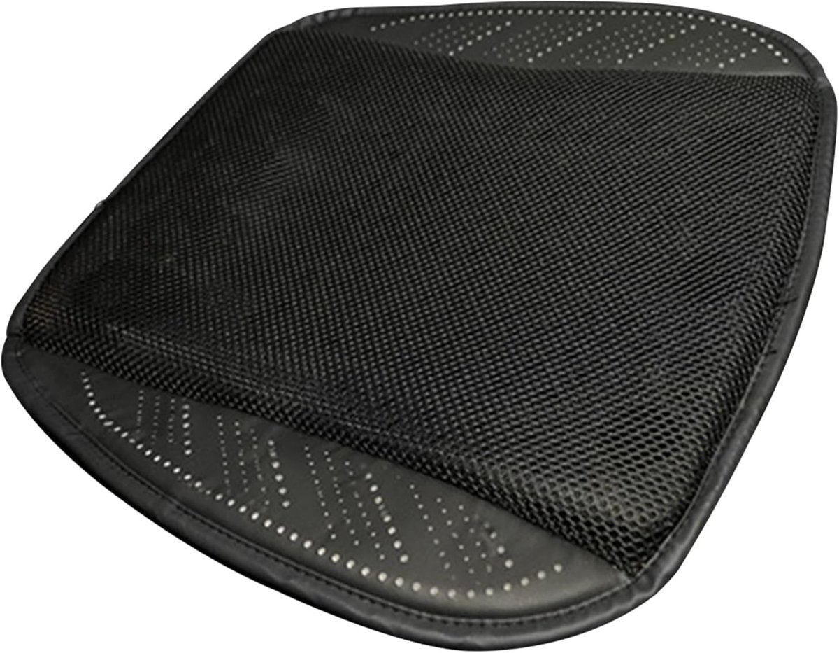 Verkoelend autostoelkussen - Geventileerd zitkussen - Comfortabel rijden - Vijf ventilatoren - 43x43 cm - Zwart