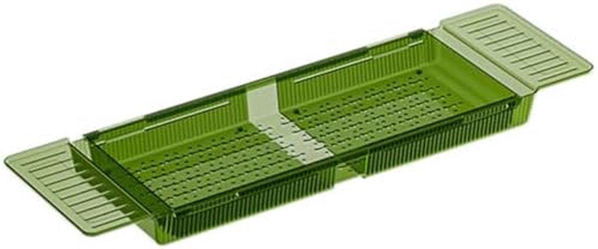 Badkuipbak - Badrek Badtafel - Ontspannen in bad - Verstelbaar en antislip - 80x17.5x4.5 cm - Groen