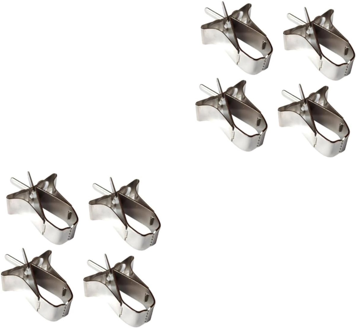 Vogel Voedsel Clips - Vogelvoederhouder Fruitspies - Vogels Voeren - Sterke Bijtkracht - 5x4x1cm - Zilver