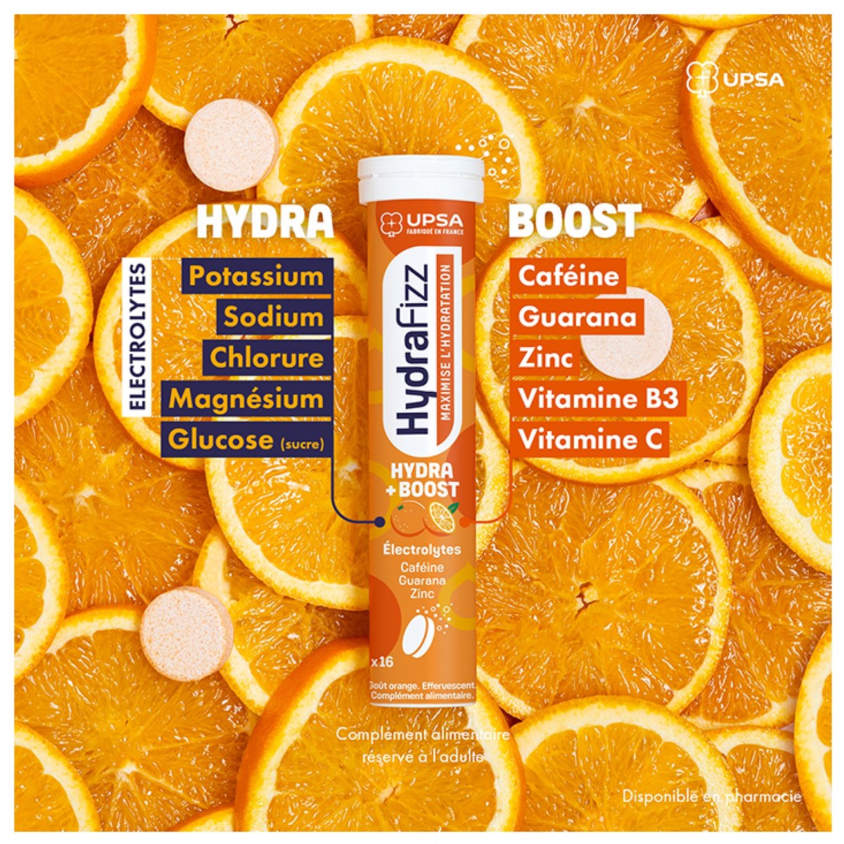 UPSA Hydrafizz Hydra+Boost 16 Bruistabletten