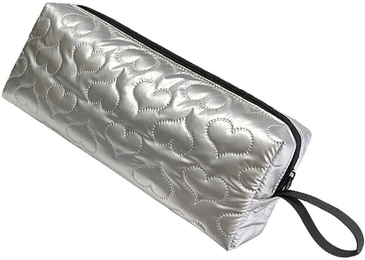 Krultang Hoes - Styling Tool Tas - Veilig Opbergen - Hittebestendige Voering - 35 cm - Zilver