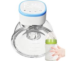 Draagbare Borstkolf - Elektrische Pomp - Borstvoeding Ondersteuning - Fluisterstille Werking - 11.1 x 6.8 x 14.3 cm - Wit