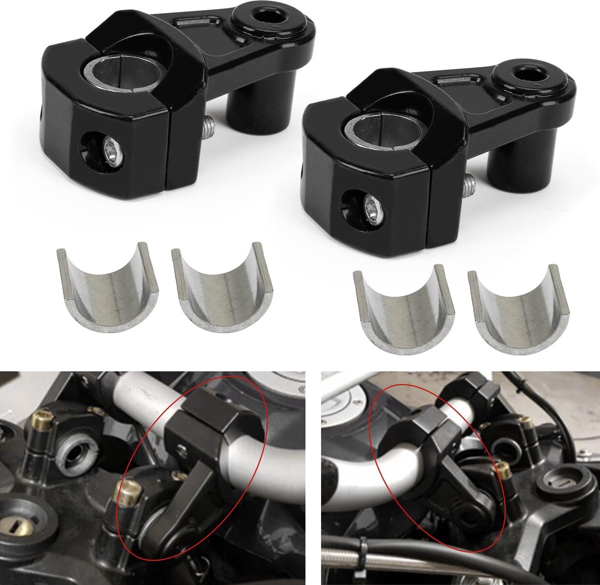 2 Inch Pivot Handlebar Risers - Universeel voor Motoren