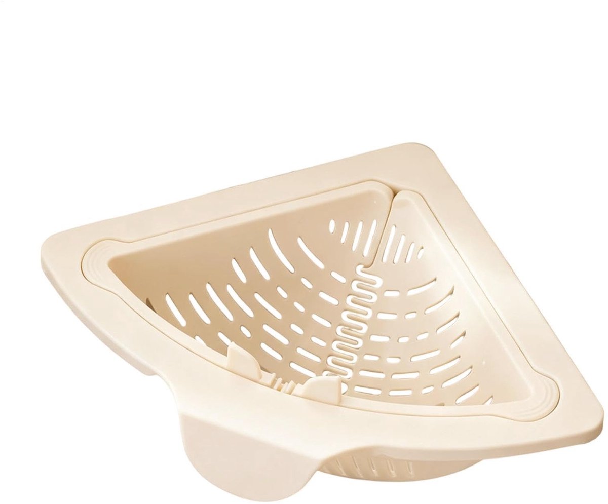 Hoekrek voor Wastafel met Afscheider - Beige