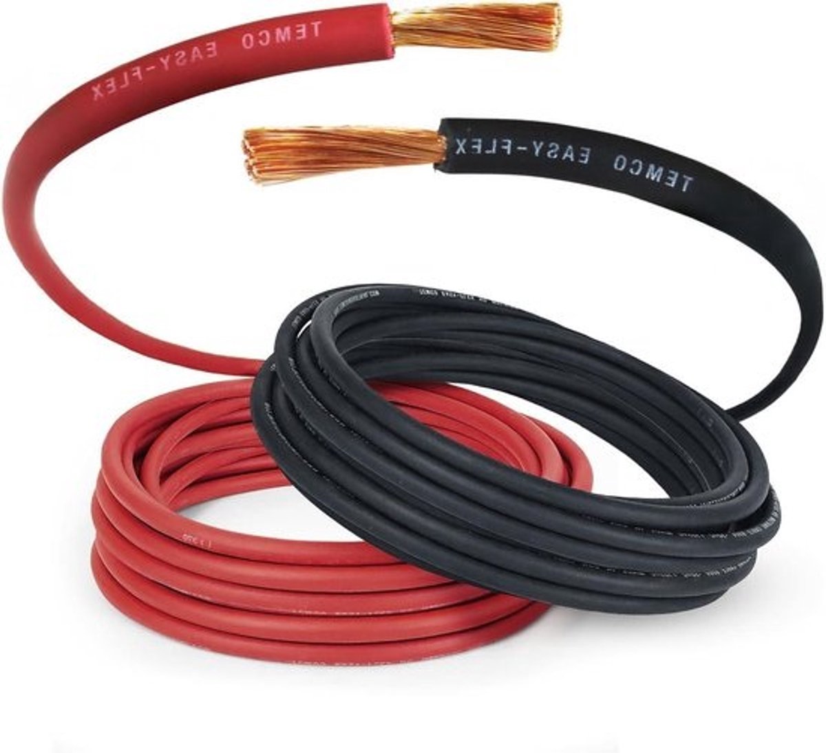 Lasapparaat Kabel - Koperdraad Batterijkabel - Stroom Verbinding - Flexibel Zuiver Koper - 100 ft - Zwart Rood