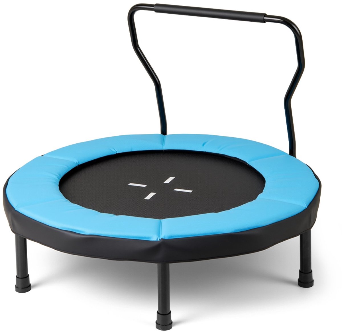 SureDeal® - Trampoline - Kindertrampoline Fitness - Binnen - Afneembare Handgreep Minitrampoline - 102x102x77 cm - Blauw