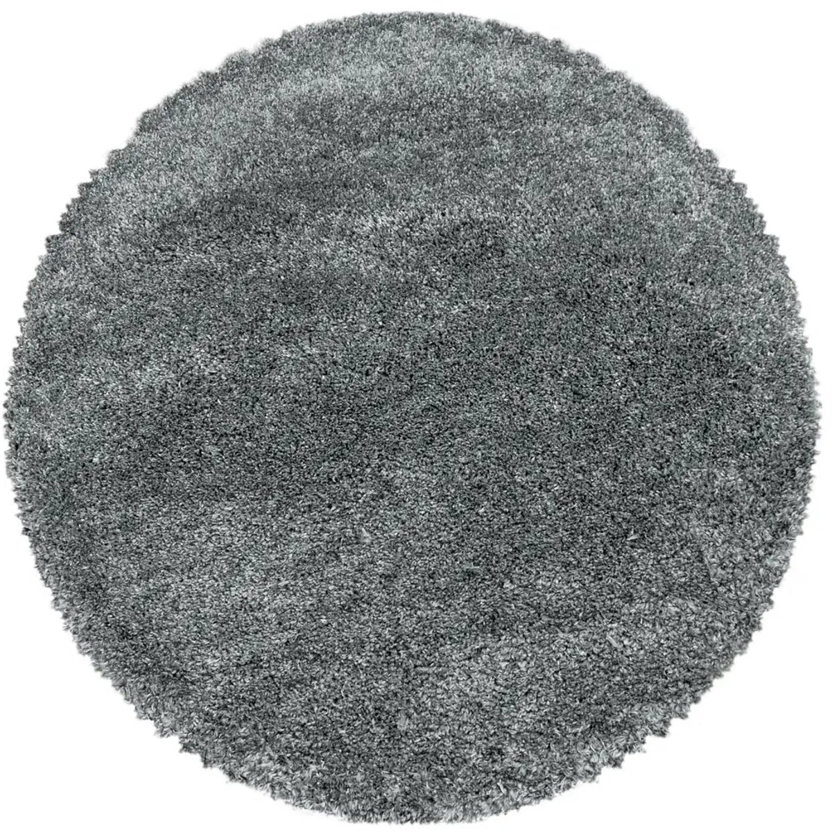 Dutch XXL Rond Hoogpolig Vloerkleed | Tapijt | Shaggy | Fluffy | Uni | Lichtgrijs | 120x120 cm